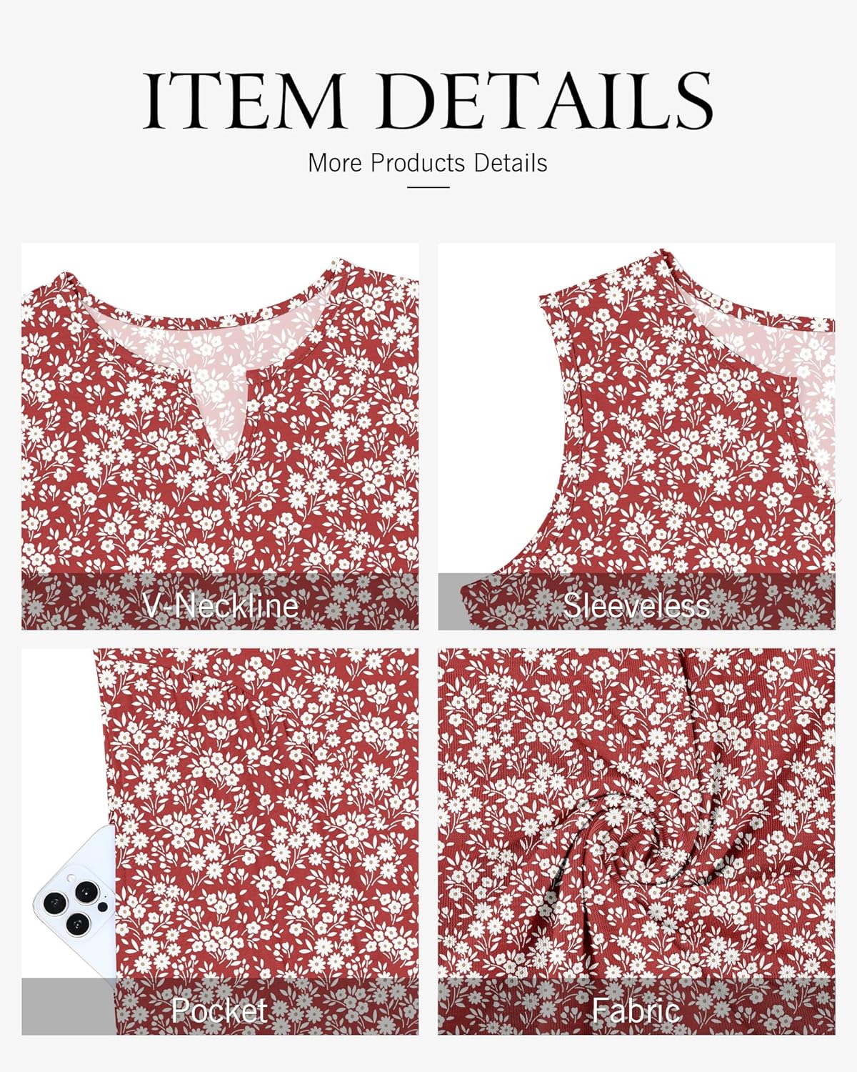 MISFAY Women's Summer Maxi Dress 2026 A-Line Pleated Flowy Long Dress Sleeveless Casual Beach Sundress with Pockets - Image 5