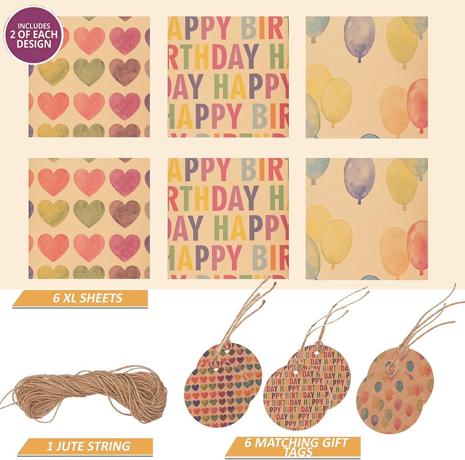 Wrapping paper Birthday wrapping paper Happy Birthday wrapping