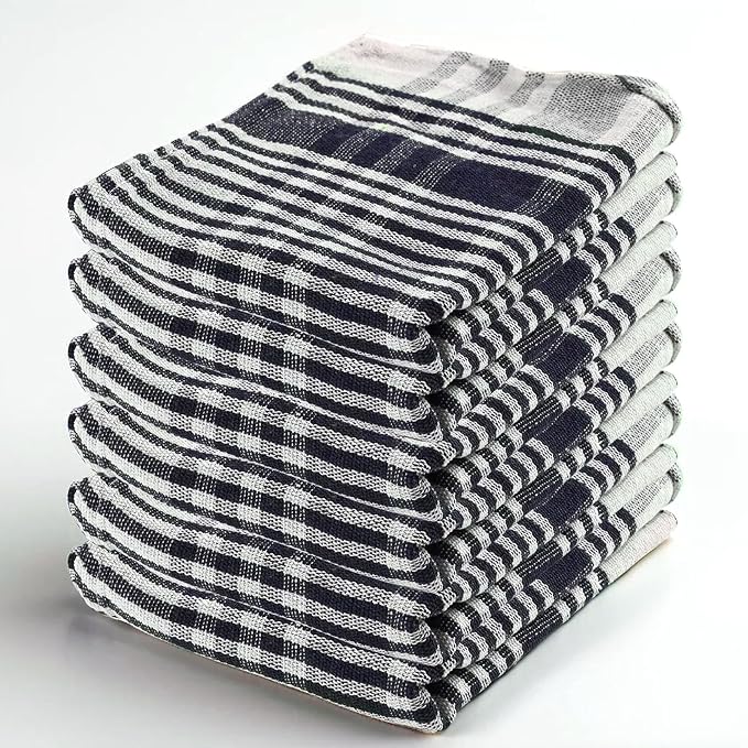 Kuber Industries Pack of 6 Cotton Kitchen Cloth/Napkins | Fridge, Table, Kitchen Platform Cleaning & Roti Napkins | 16x26 Inches - Blue