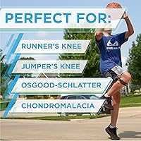 Vista 9 de BraceAbility Rodillera para niños – Correa de apoyo para tendón rotuliano juvenil Osgood Schlatter para saltadores de rodilla, tendinitis de rótula