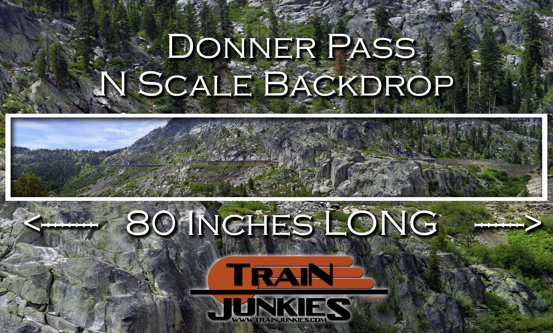 Train Junkies Donner Pass - Railroad Backdrop N Scale
