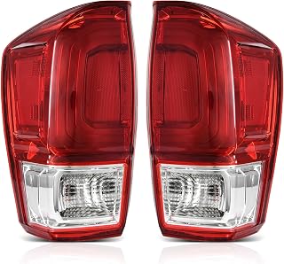 AUTOSAVER88 Tacoma Tail Lights 2016-2022 Pair - OE Direct Fit Left Right Passenger Driver Side Red Clear Lens