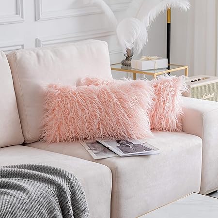 fur rectangle pillow