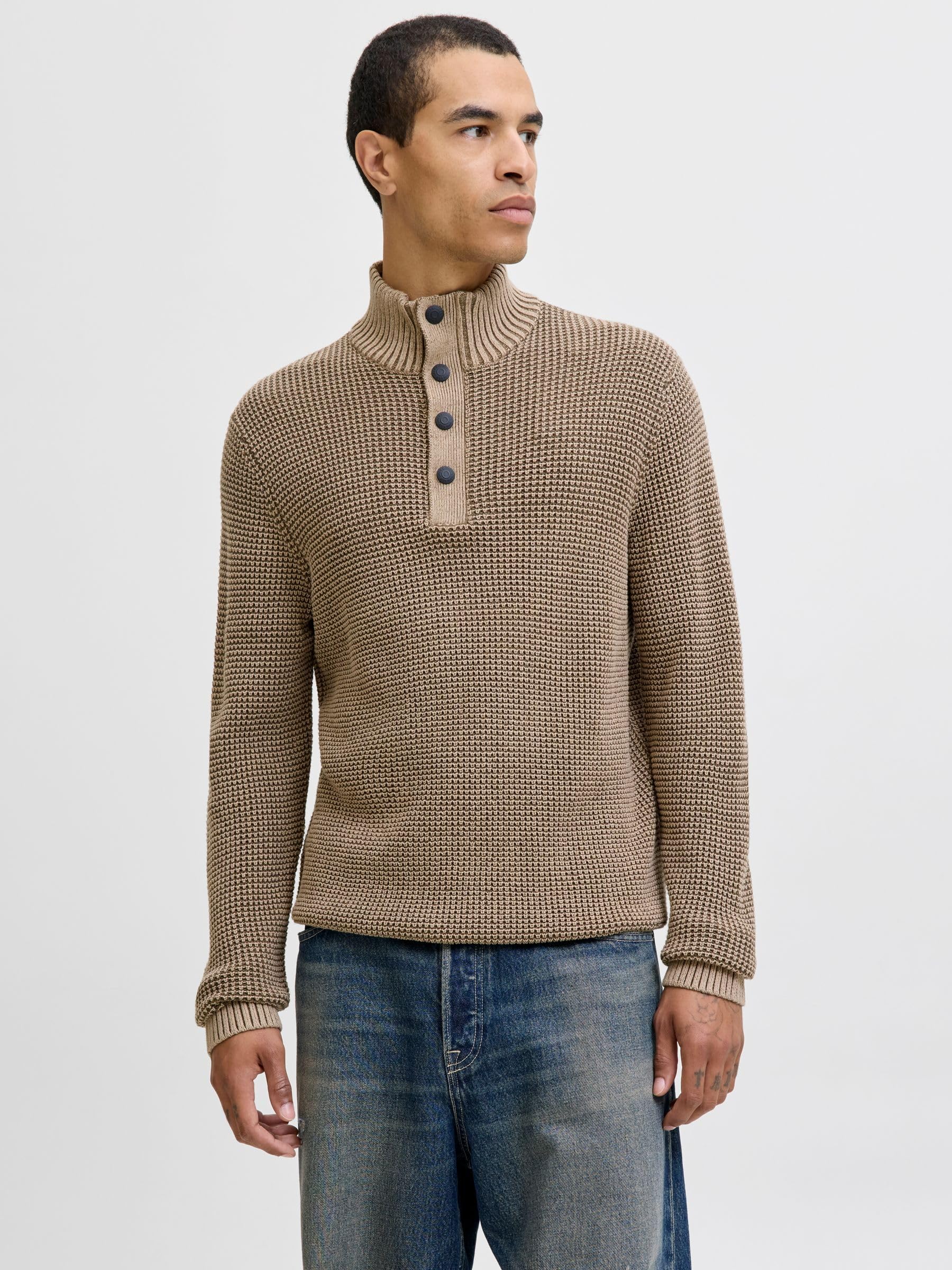 Jack & Jones Jjethan Knit High Neck Jjethan Knit High Neck Uomo (Pacco da 1)