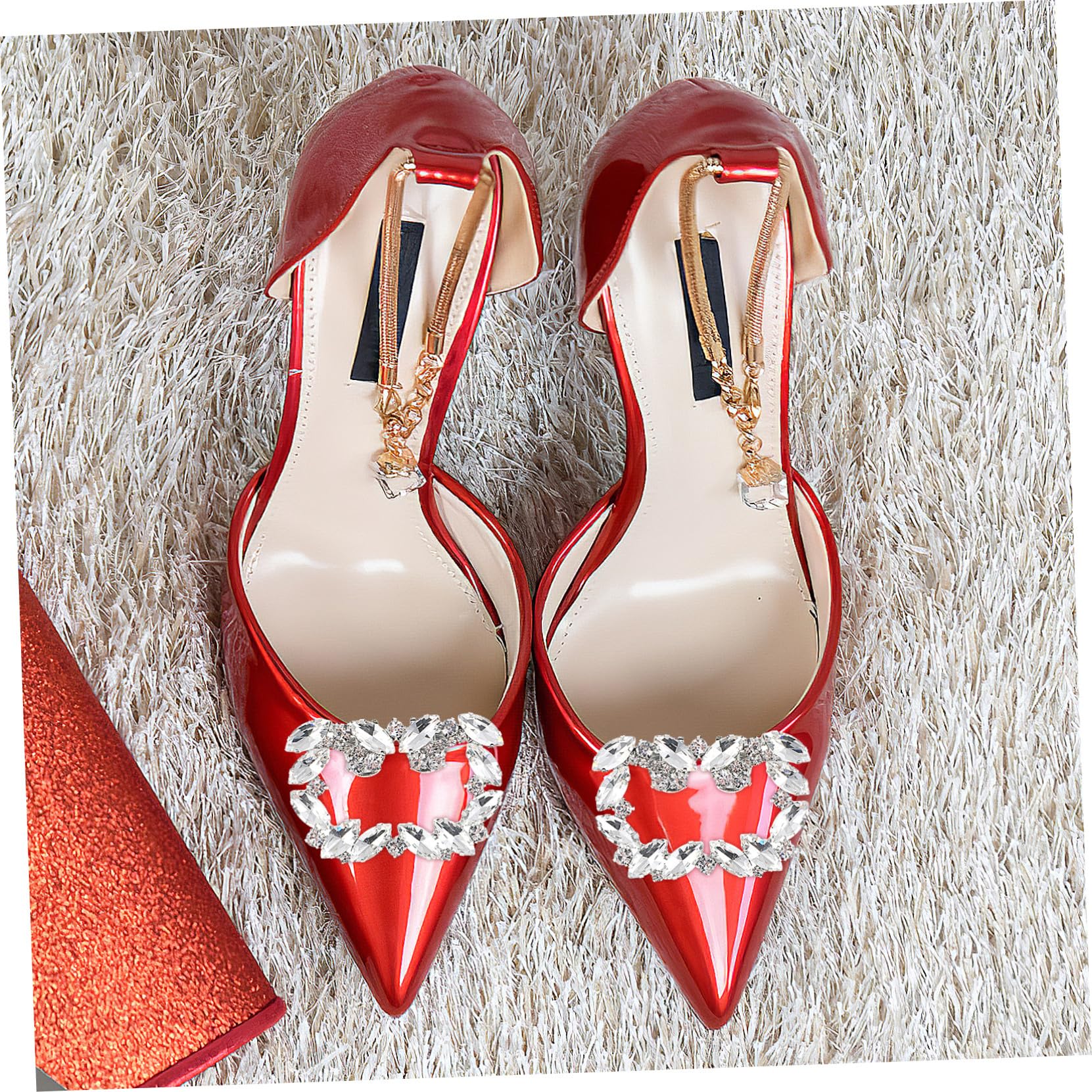 BESPORTBLE Fermaglio per Scarpe da Donna Fibbia in Metallo e a Fiore Accessorio Decorativo per Sandali Stivali e Décolleté per Uso Quotidiano e Cerimonie 2 Pezzi 236X157X039