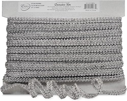 Miniatura 9 de Trims by The Yard Alice - Borde trenzado tejido clásico, ribete versátil de 12 pulgada para coser, ribete decorativo lavable para disfraces,