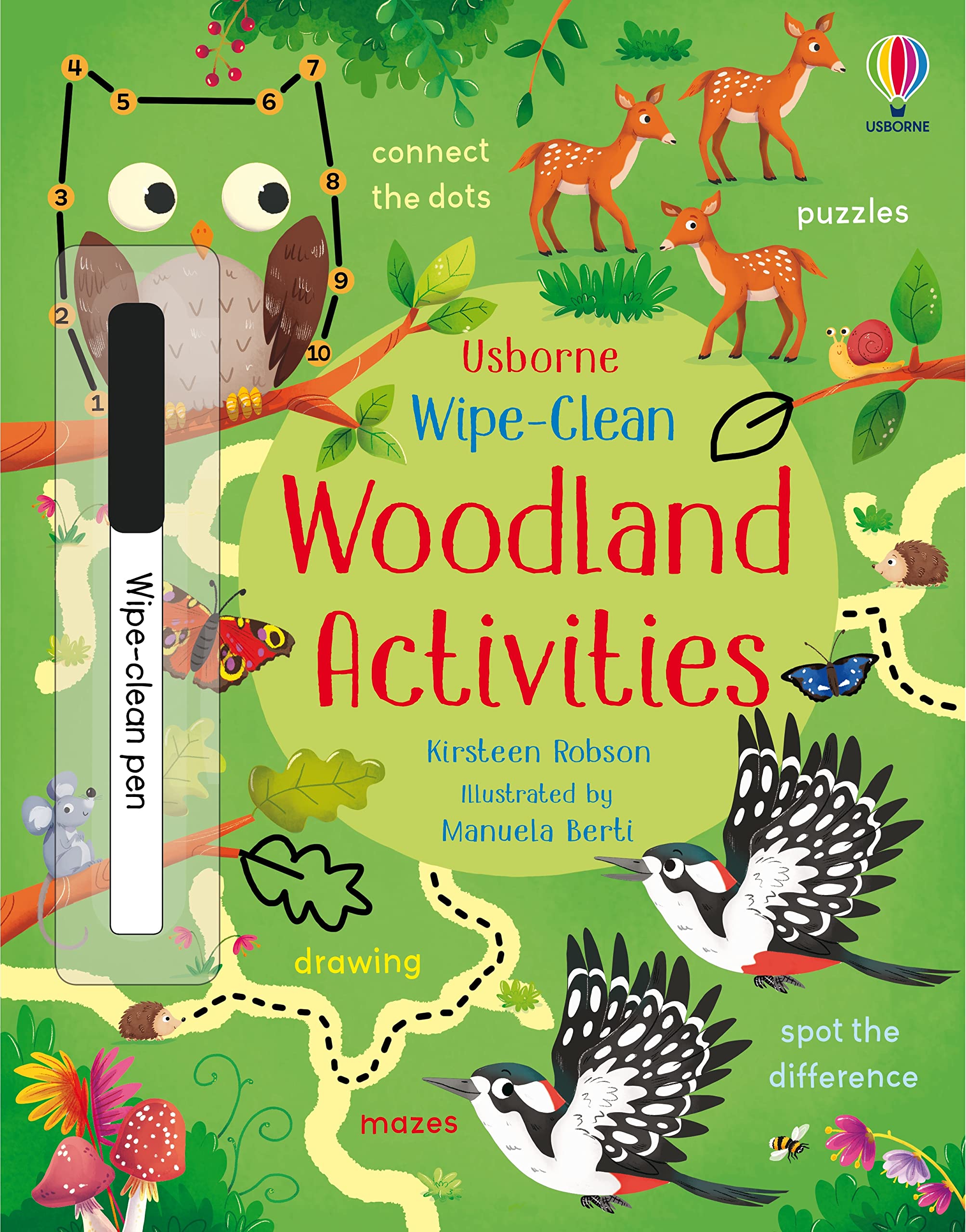 Kirsteen Robson Woodland Activities Wipe-Clean Paperback Book