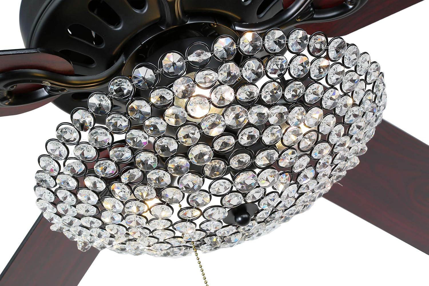 Discount 80% 52 Modern Crystal Ceiling Fan Light with Remote Control & Pull Chain, Contemporary Black Chandelier Pendant Ceiling Fan Light Reversible Motor & Reversible Blades - Black Cheap 52 Modern Crystal Ceiling Fan Light with Remote Control & Pull Chain, Contemporary Black Chandelier Pendant Ceiling Fan Light Reversible Motor & Reversible Blades - Black