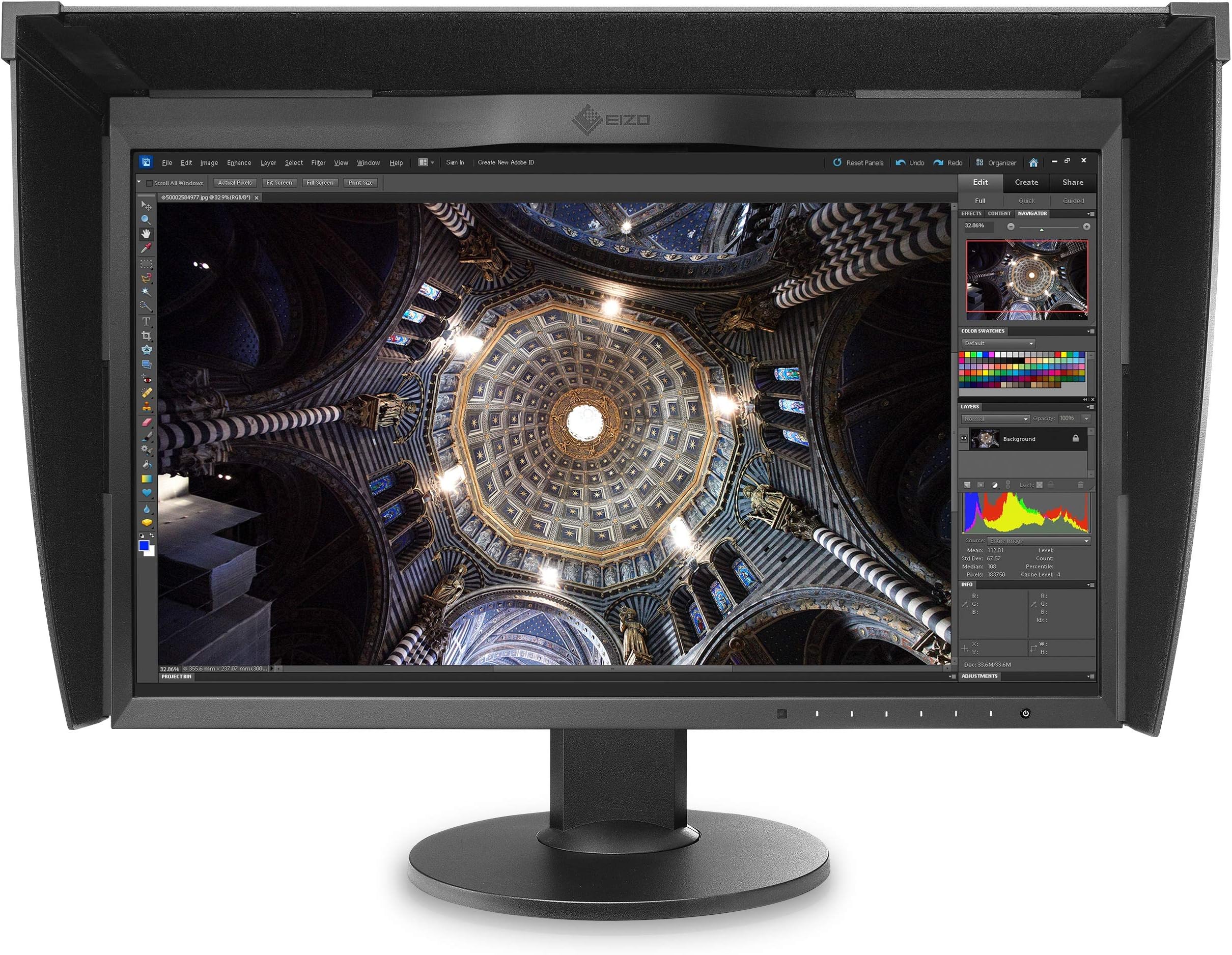 Eizo ColorEdge CG248-4K 23.8" 4K UHD Hardware Calibration IPS LCD Monitor with Shading Hood, 3840x2160