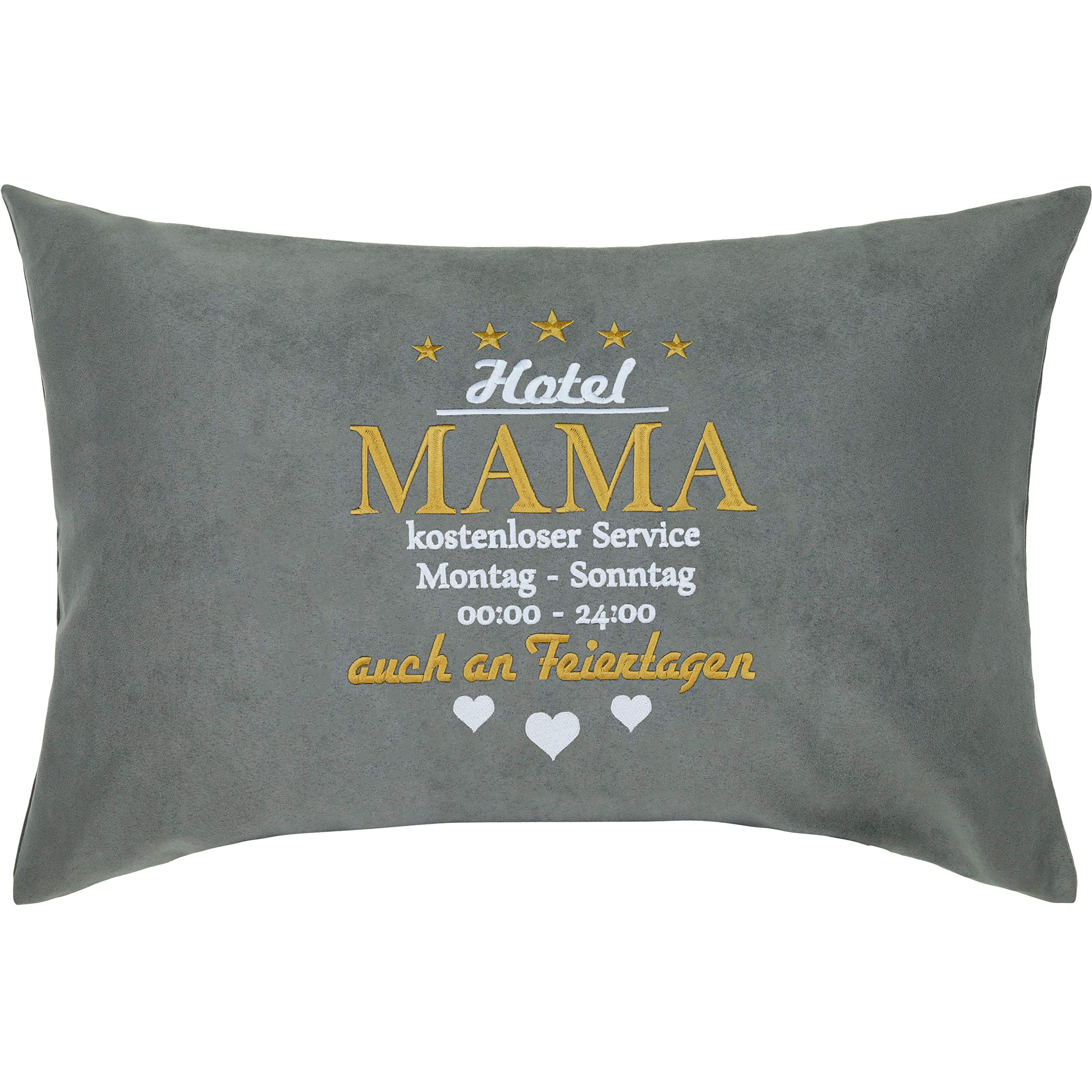 Grand coussin de canapé rectangulaire gris 40x60 cm avec housse amovible et garnissage