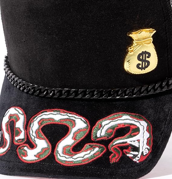 Red Monkey Money Bag Glory Black RM1522 New Limited Edition Trucker Snapback Hat Cap