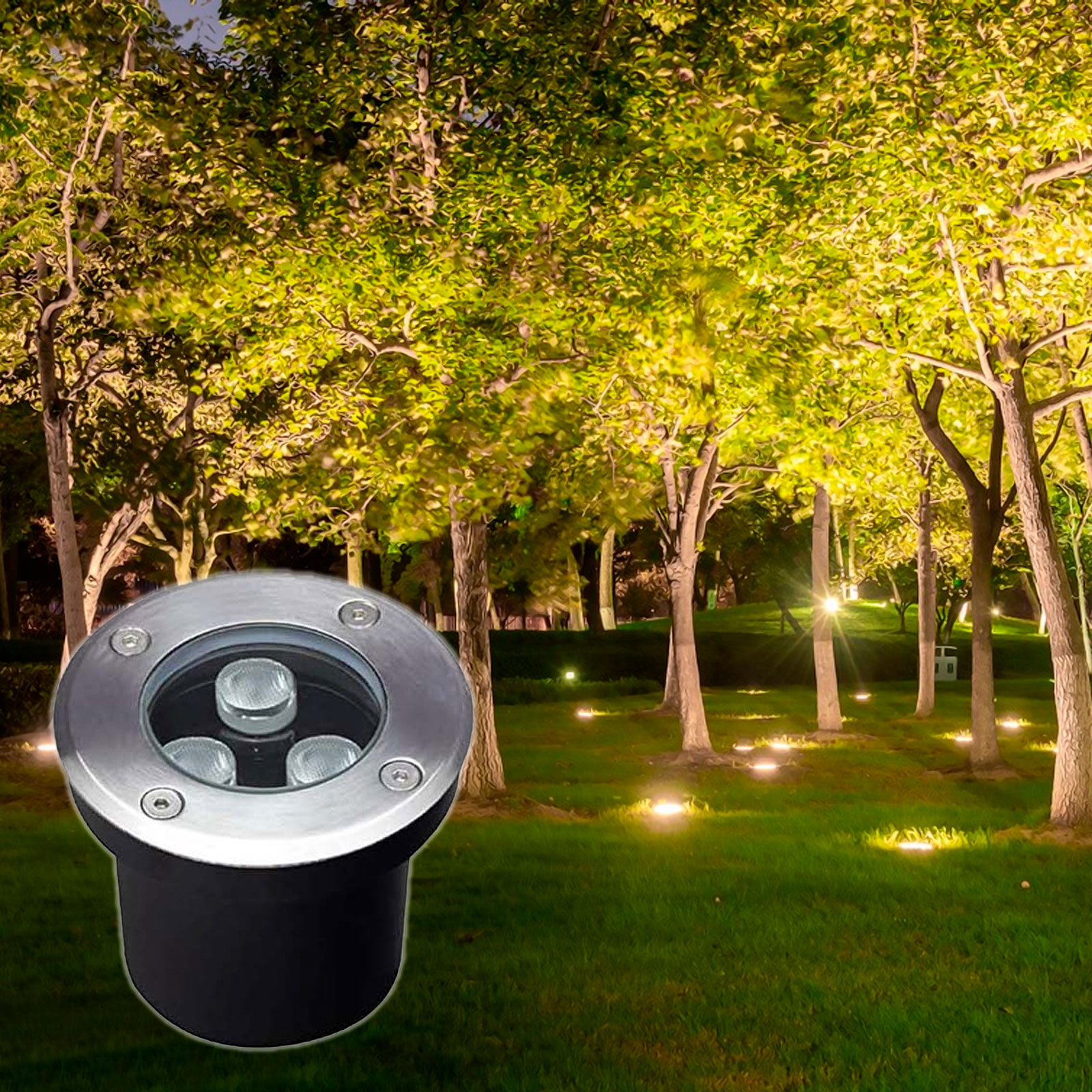 GOCuces 3W White Well Lights Landscape LED In Ground 110V-120V 4