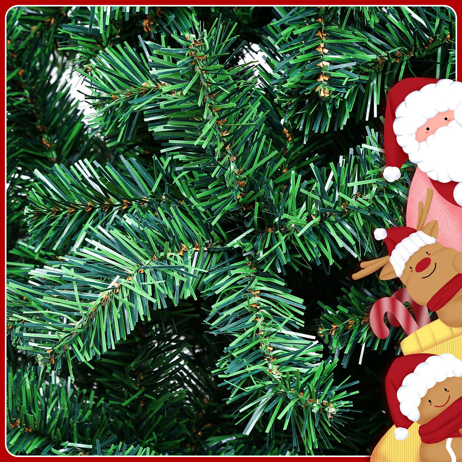 Randaco Albero di Natale artificiale, 210 cm, con 1000 rametti, in PVC ignifugo, decorazione natalizia, verde