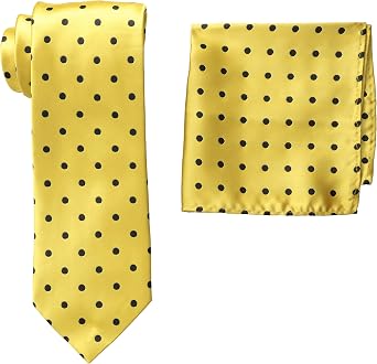 Stacy Adams Mens Tall-Plus-Size Satin Dot Tie Set Extra Long
