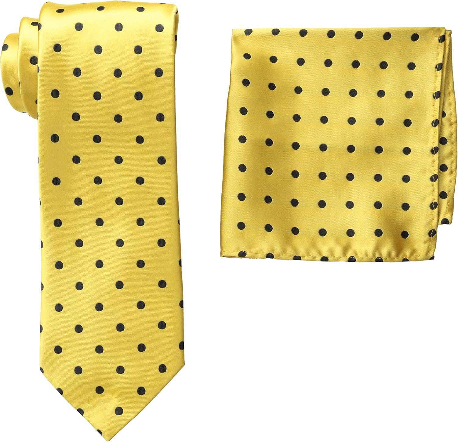 Stacy Adams Men's Tall Plus Satin Dot Tie Set Extra Long, Gold, One Size : Clothing, Shoes & Jewelry