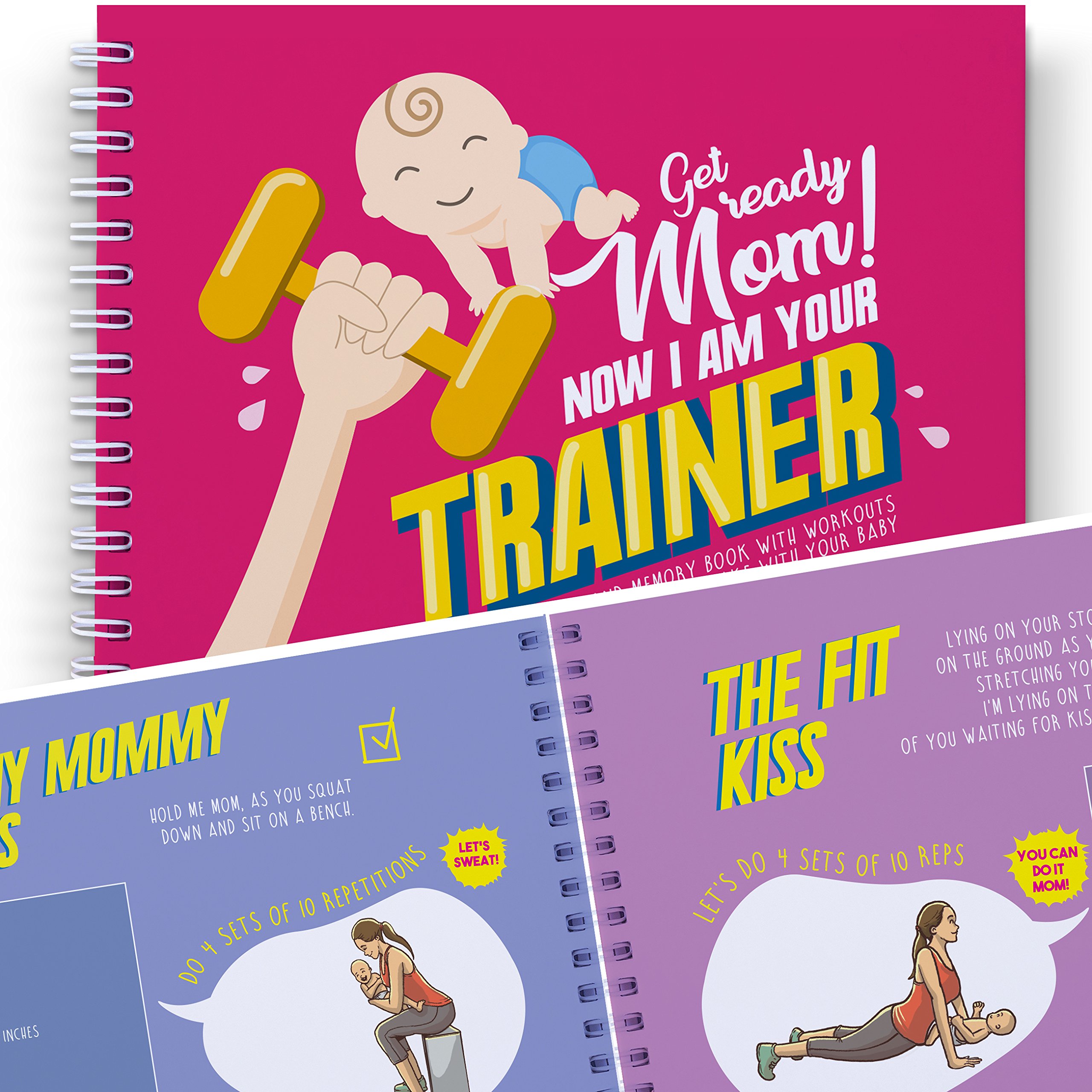 Baby Memory Book and Fitness Journal for New Moms: GET FIT with Your Baby with This Unique Fitbook and Healthy Planner That Comes with a Lot of Postnatal Workouts. Maternity Gifts, Mom Presents.