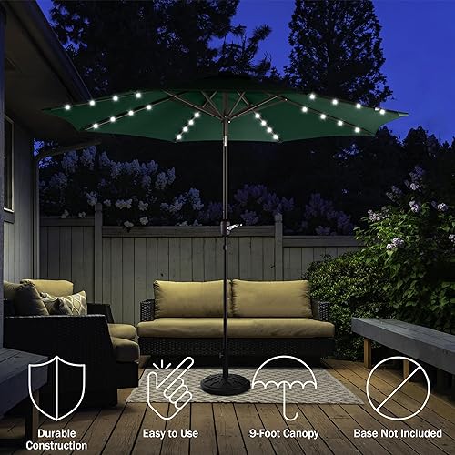 Miniatura 6 de Foot LED Outdoor Patio Umbrella with Base