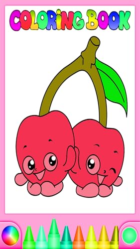 funny vegetables and Fruits Coloring Book