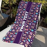 Vista 46 de Personalized Beach, Pool, Bath Towel for Kids - Robots, Custom Name/Text, Quick-Dry/Absorbent for Summer/Vacation/Children's Bathroom, Customized