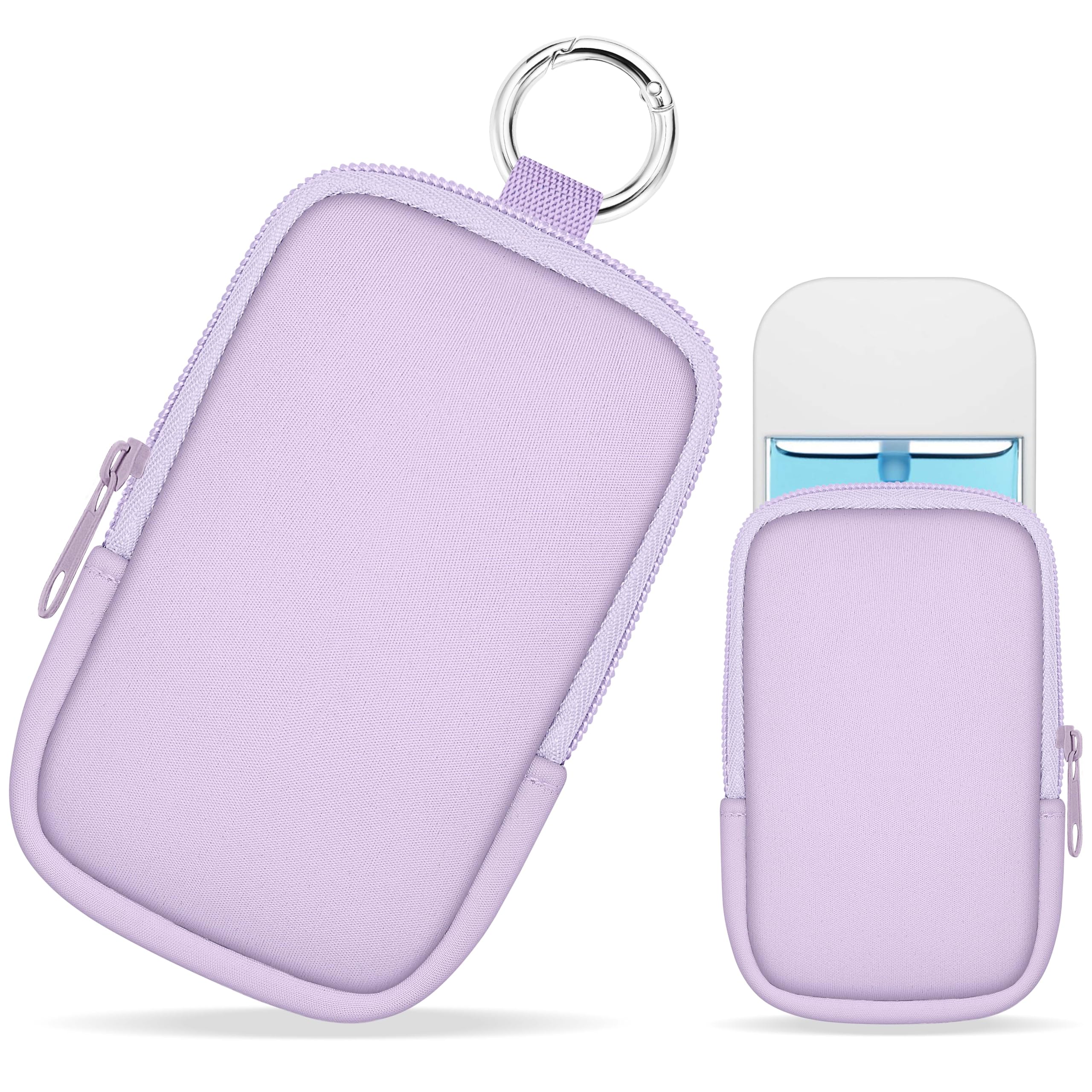 Mcapirivo Hand Sanitizer Spray Case, Hand Sanitizer Holder Zippered Pouch, Cute Fashion Accessory with Snap Hook for Glow Mist and Power Mist 1FL OZ,