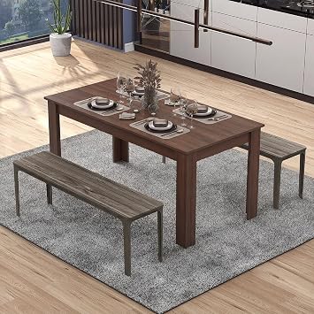 COSTWAY Dining Table for 4-6 People, 63 Rectangular Dining Room Table