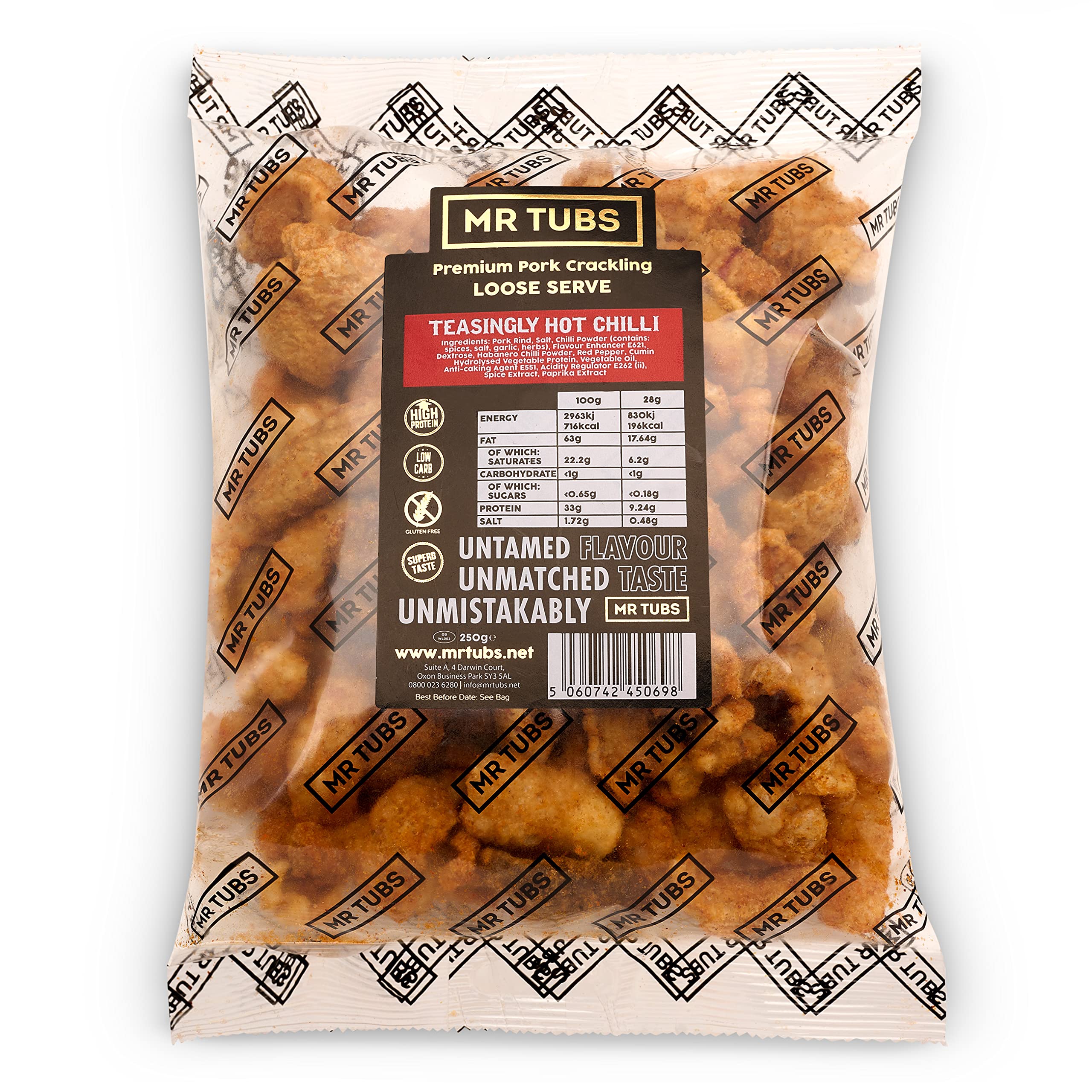 Buy Mr Tubs Pork Crackling (250g Bag) Gourmet Crackling, not