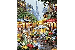 QUITEDEW Adults Eiffel Tower Paint By Numbers