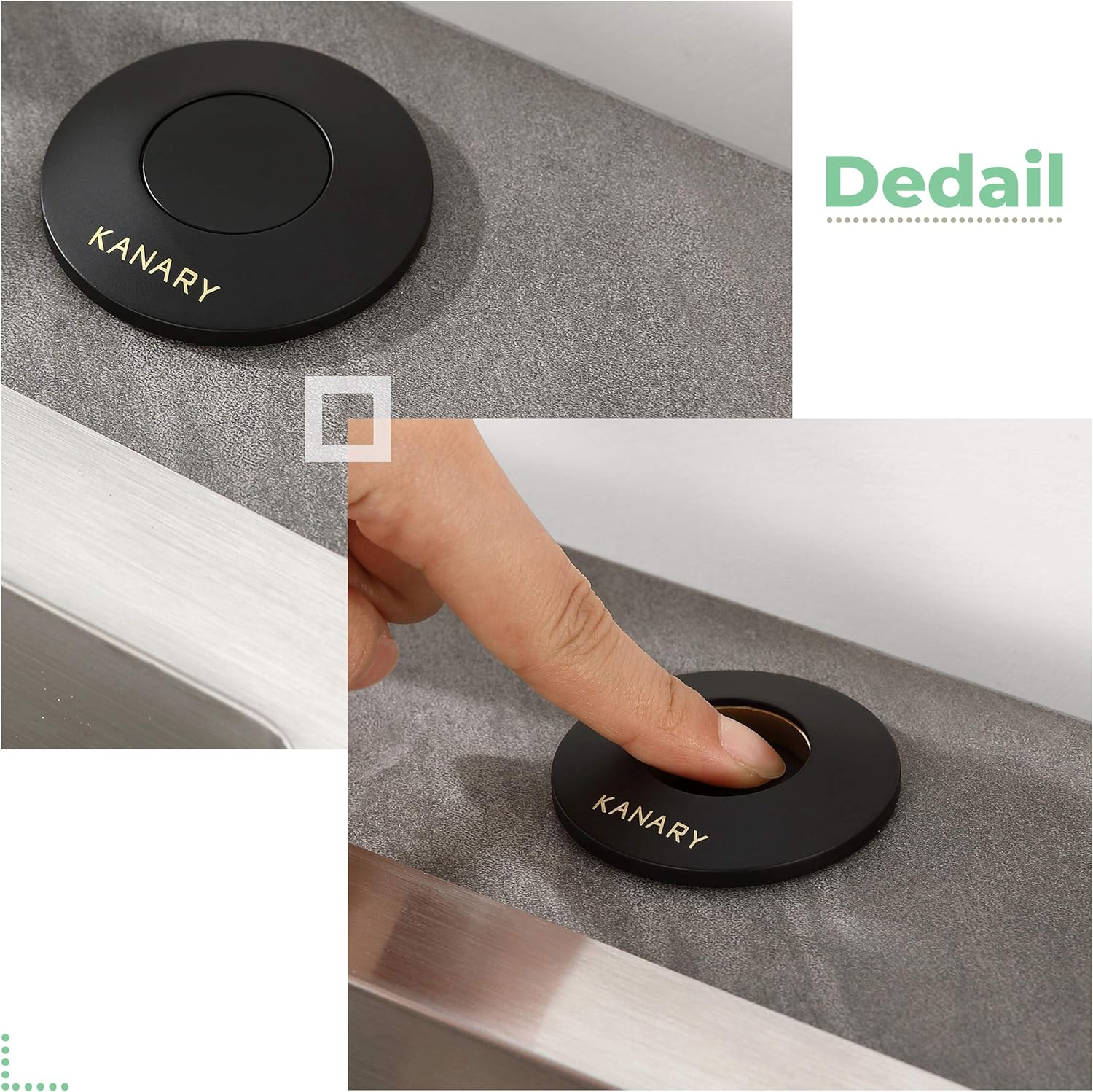 Crаzу Clеаrаnсе Sink Top Air Switch Kit Air Button for Garbage Disposal with Alumimum Alloy Power Module (Matte Black)