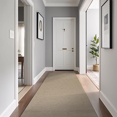 Beverly Rug Alfombra lavable de 2 x 7 pies, estilo vintage, envejecida, de algodón bohemio, suave, para entrada, lavandería, resistente a las