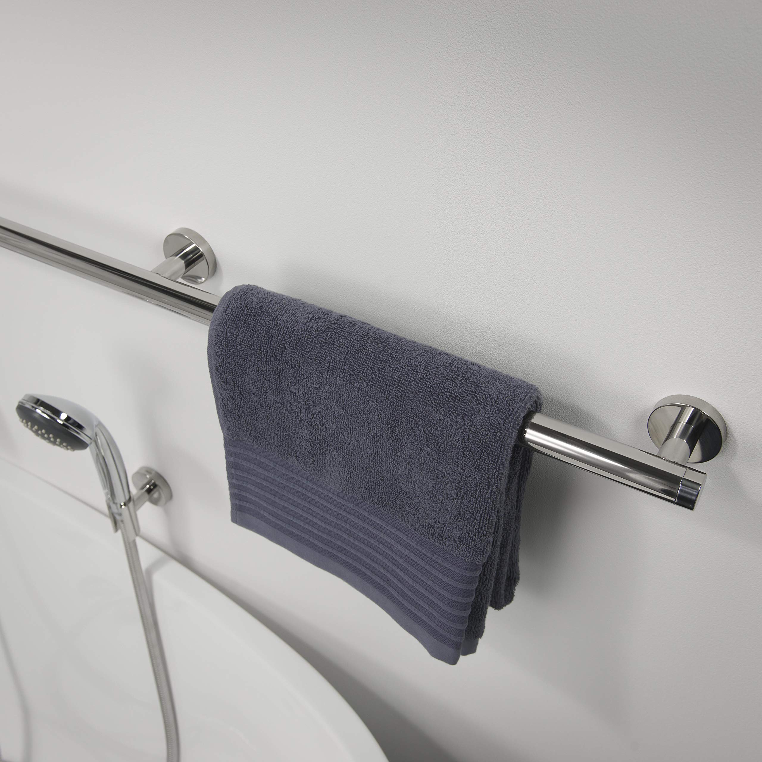 Tiger Boston Comfort & Safety Maniglione di sicurezza 90 cm, Acciaio inox lucido, 90 x 5.1 x 7 cm