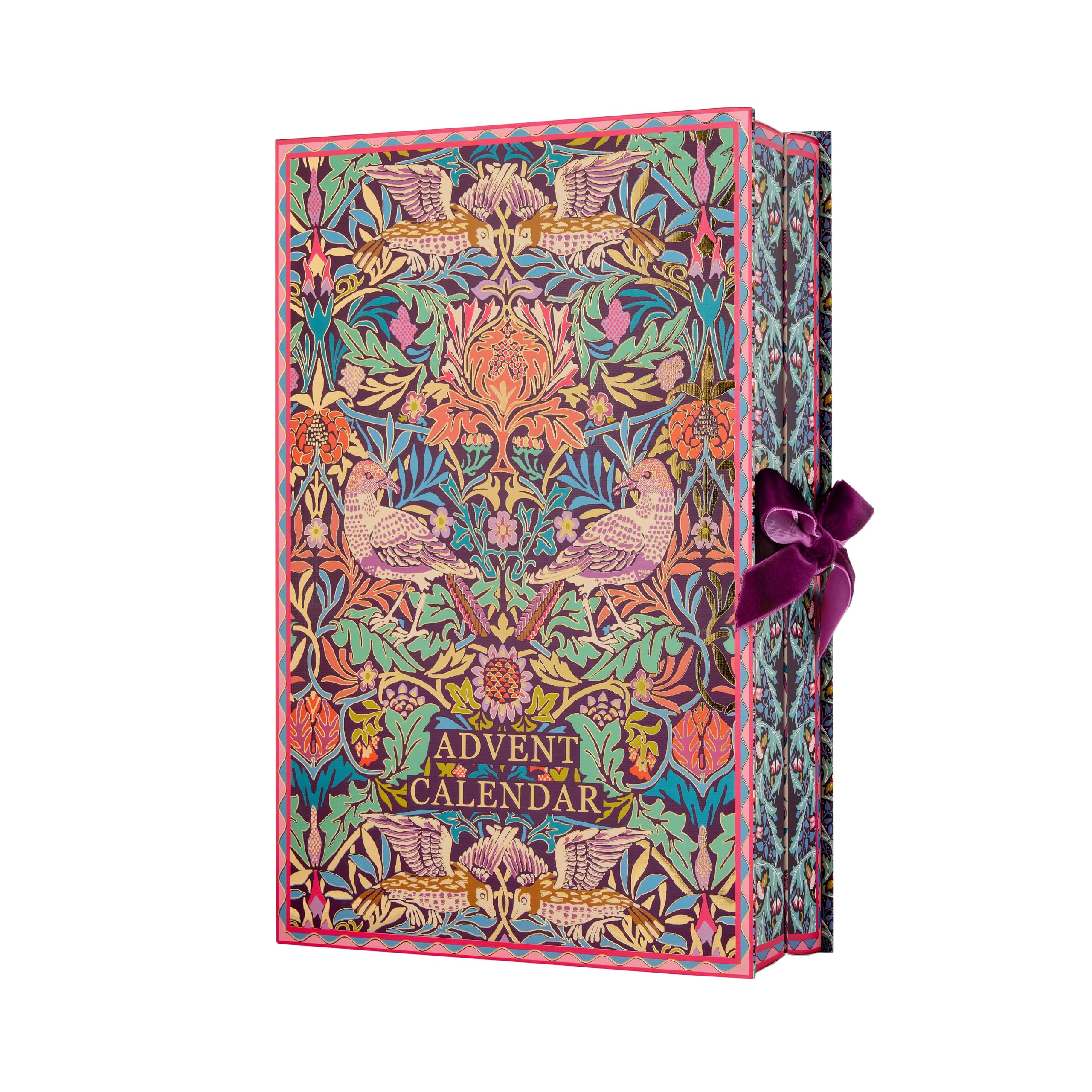 William Morris At Home Advent Calendar, 24 Bath and Body Beauty Products Includes Body Cream and Bath Salts, Travel Size and Vegan Friendly, Gift For Her, Great For Christmas, Bird & Yare Collection