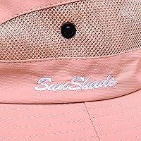 Vista 7 de Sombrero de sol para mujer de verano, sombrero de playa de ala ancha, protección UV al aire libre, plegable, malla fresca, diseño para cola de Rosa