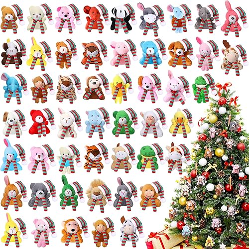 Miniatura 22 de Skylety Juego de 50 mini animales de peluche a granel, lindos animales de peluche, selva de safari, pequeños juguetes de peluche, llavero de peluche