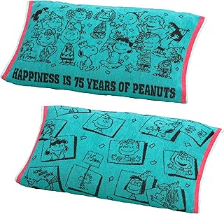 nishikawa【西川】 スヌーピー のびのびタオルピローケース Ag抗菌タイプ 34X64cm 洗える 伸縮繊維なので多彩なサイズ かたちの枕にのびのびフィット やさしい肌触りのふわふわタオル パイル地 タオル地 デザインが違うリバーシブルタイプ グリーン XT65206686 PN5668TW