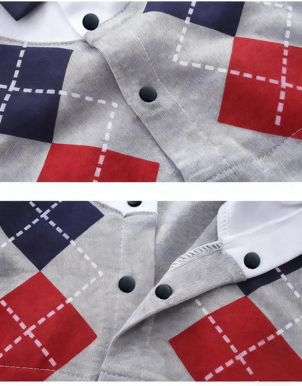 Baby Boys Gentleman Romper One-Piece Outfit 100% Cotton Tuxedo Style with Snap Closure (0-18 Months) - Image 7