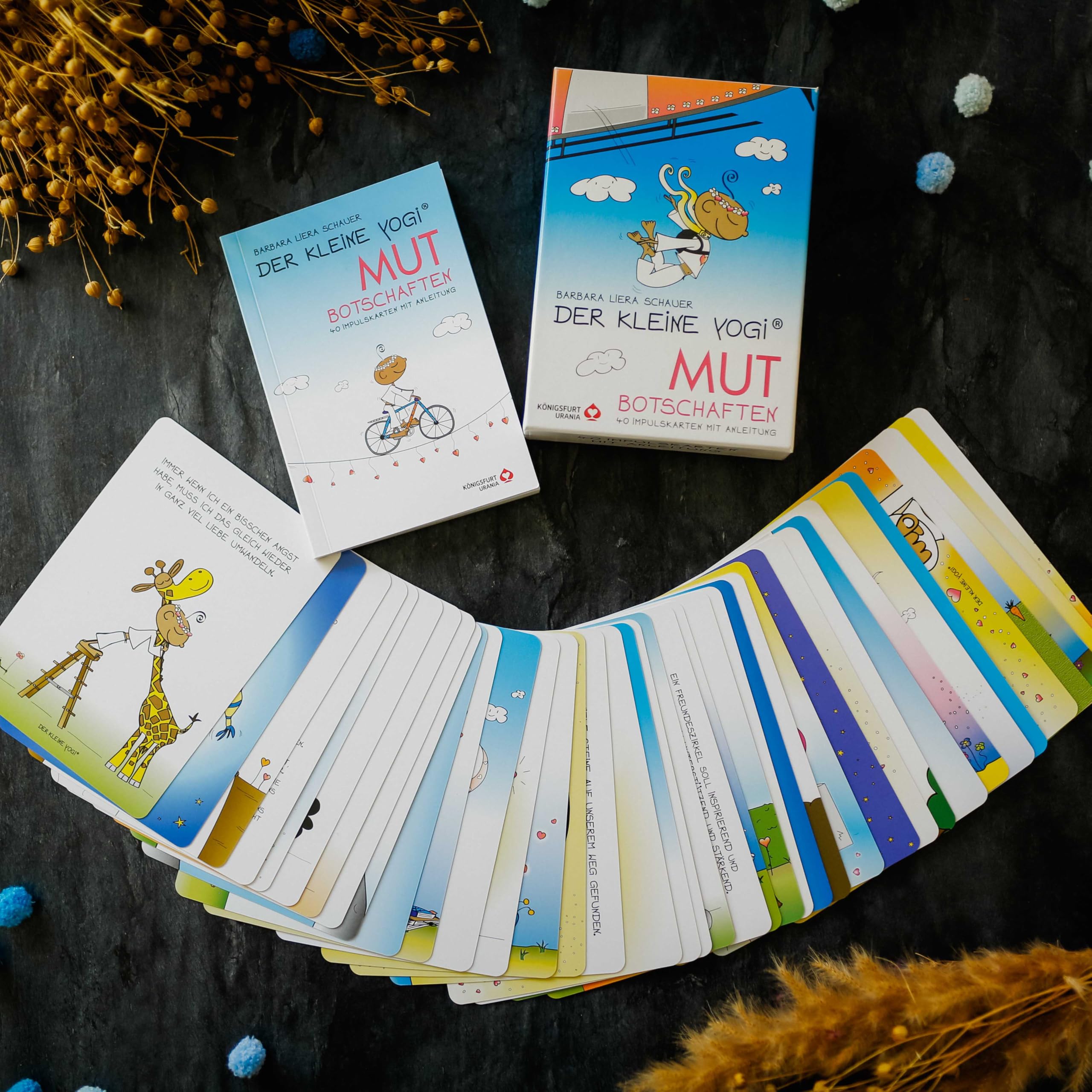 Der kleine Yogi - Mut Botschaften: 40 Impulskarten und 80-seitiges Booklet
