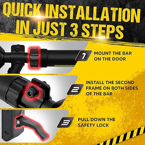 Miniatura 5 de Barra de dominadabarra de entrenamiento para la parte superior del cuerpo  Super carga, bloqueo de seguridad doble, equipo de entrenamiento de fuerza