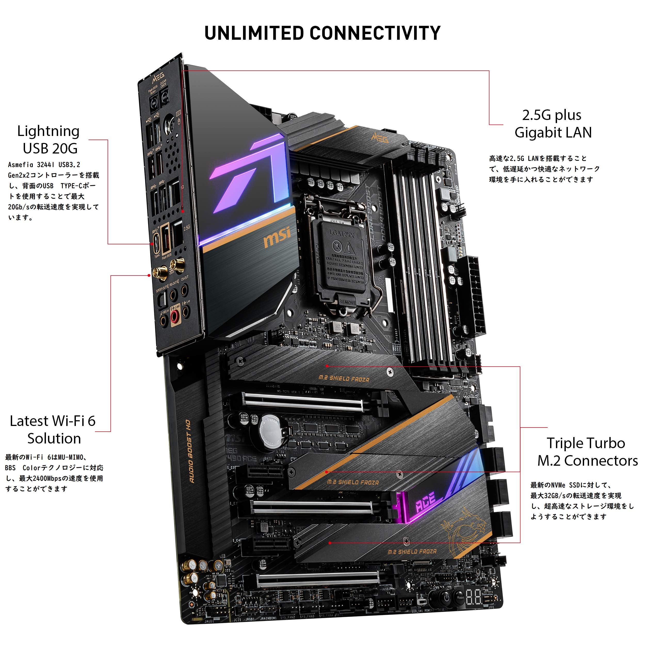 Amazon | MSI MEG Z490 ACE マザーボード ATX [Intel Z490チップセット