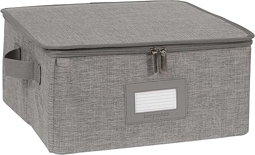 Covermates Keepsakes - Caja de almacenamiento con cremallera superior - Poliéster resistente - Asas reforzadas - Diseño apilable - Almacenamiento