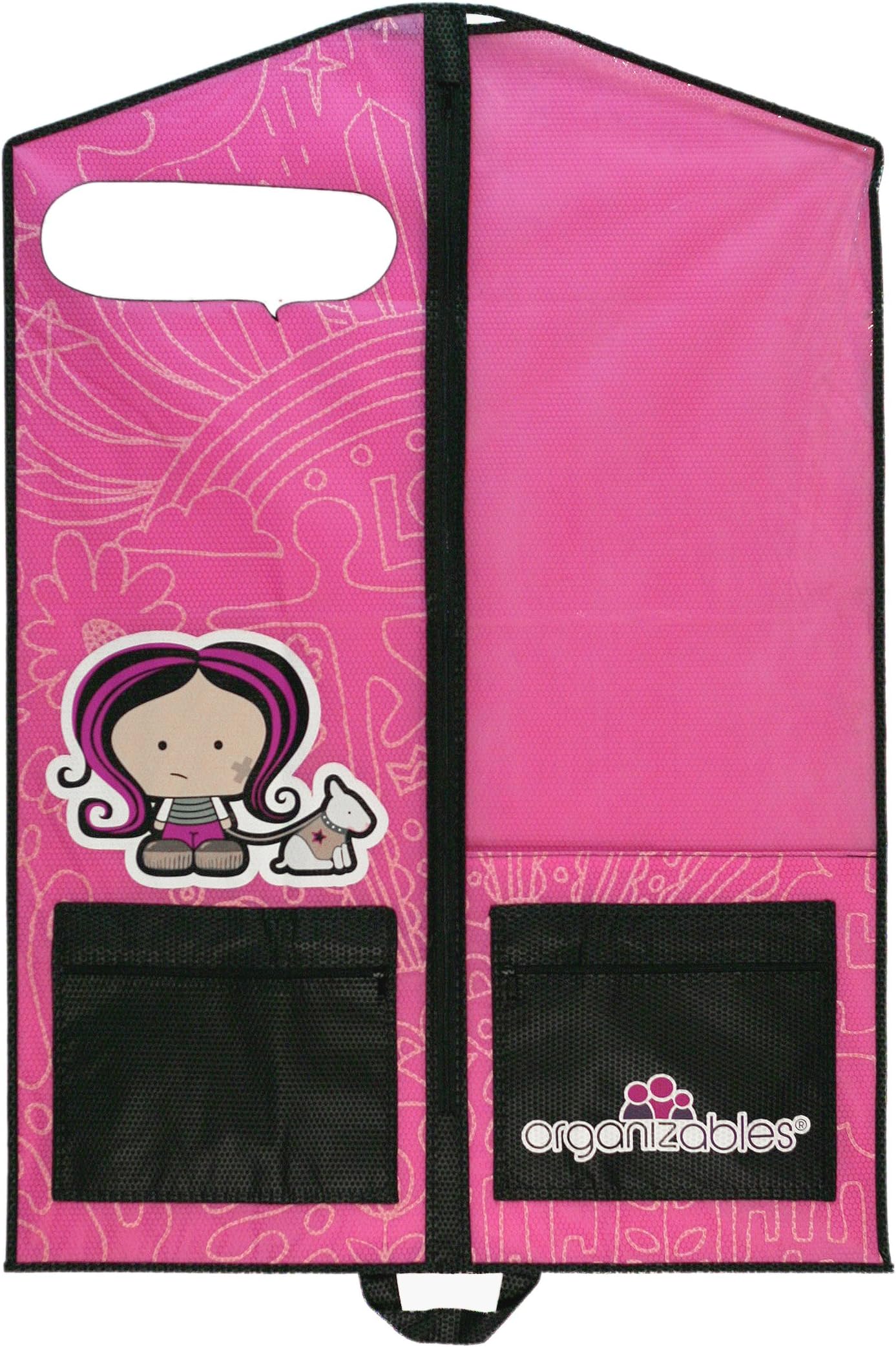 Organizables Children's Hanging Clothes Organizer, Single Garment Bag for Girls, Pink