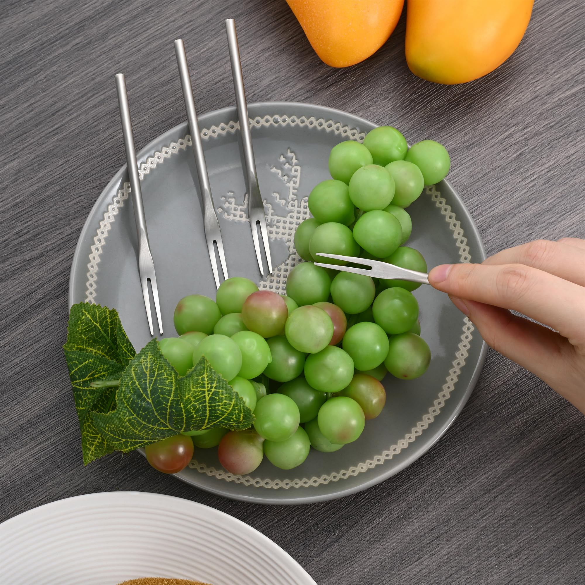 304 Stainless Steel Pickle & Olive Fork – 5"(12.9cm) Long Handle Set of 4 — Amazon image 3
