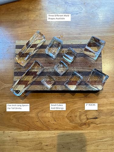 Miniatura 6 de ClearlyFrozen Bandeja de cubitos de hielo transparente para el hogar de alta capacidad (10 x 2 pulgadas)