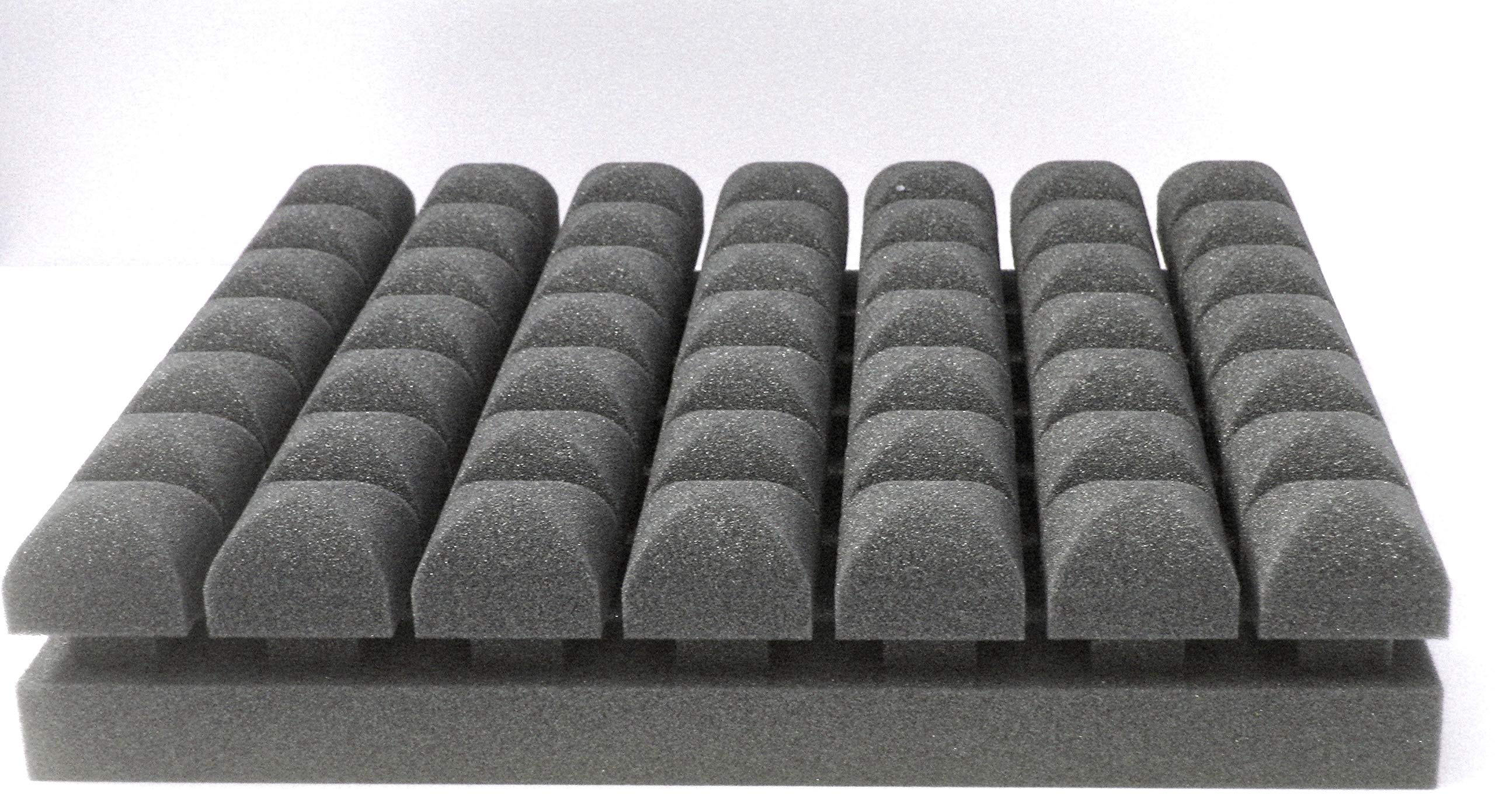 Eurokustik Akustik Absorber - Top Absorber - Diffusor - Schaumstoff Platte 50 x 50 x 8 cm - grau
