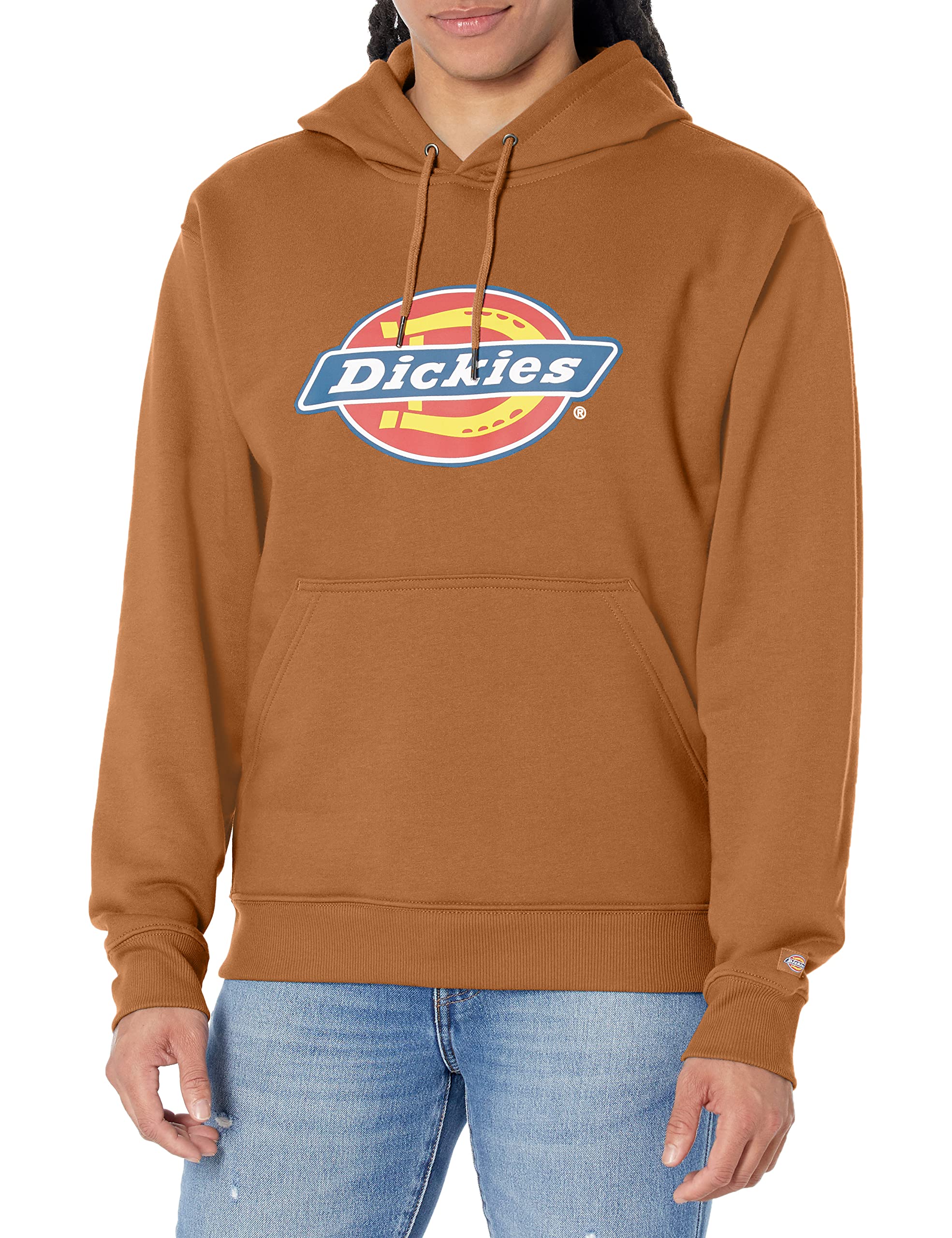 Dickies Men's Tricolor DWR Pullover Fleece, Brown Duck, XL