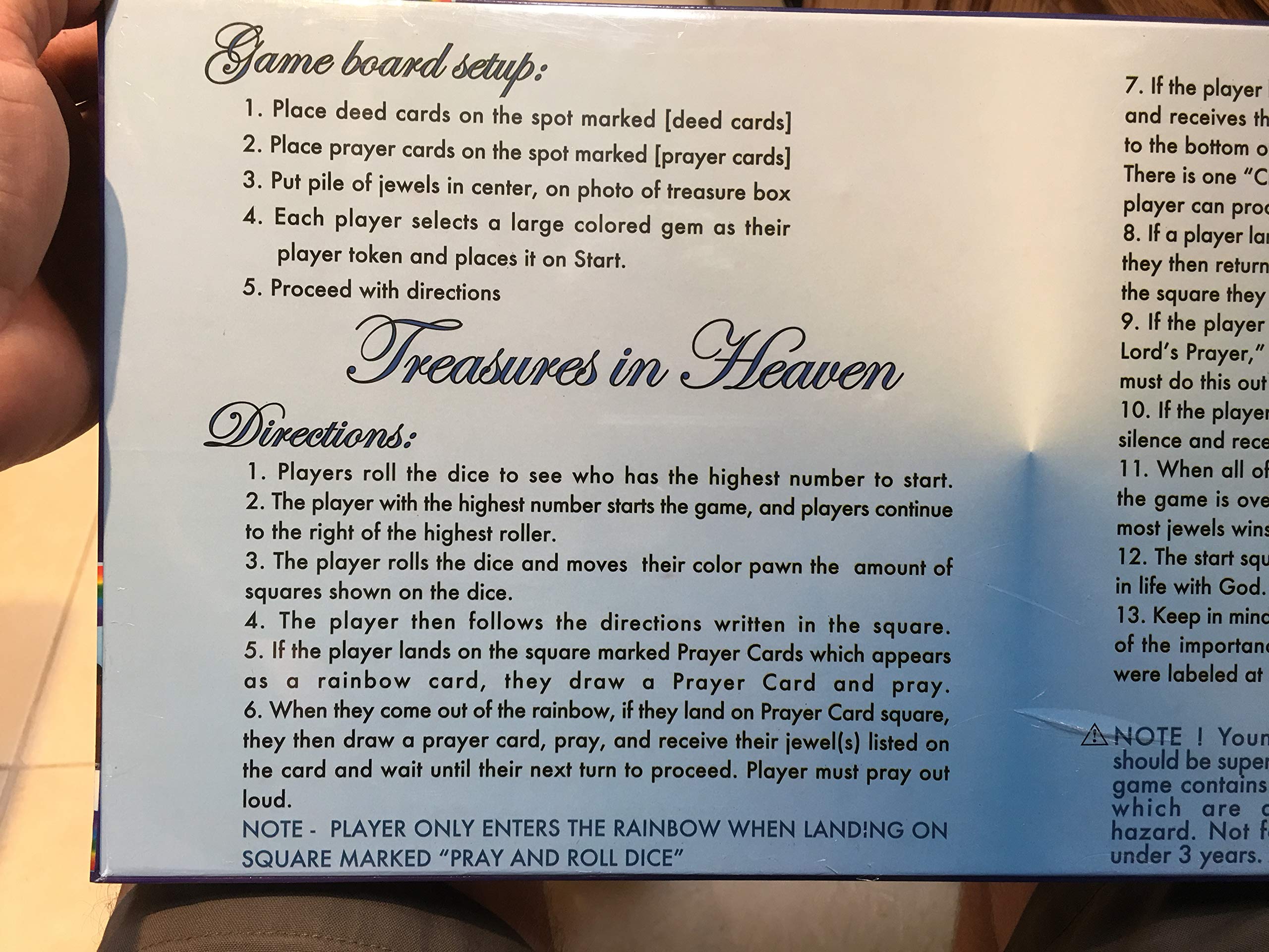 Amazon.com: Treasures in Heaven Board Game : Toys & Games
