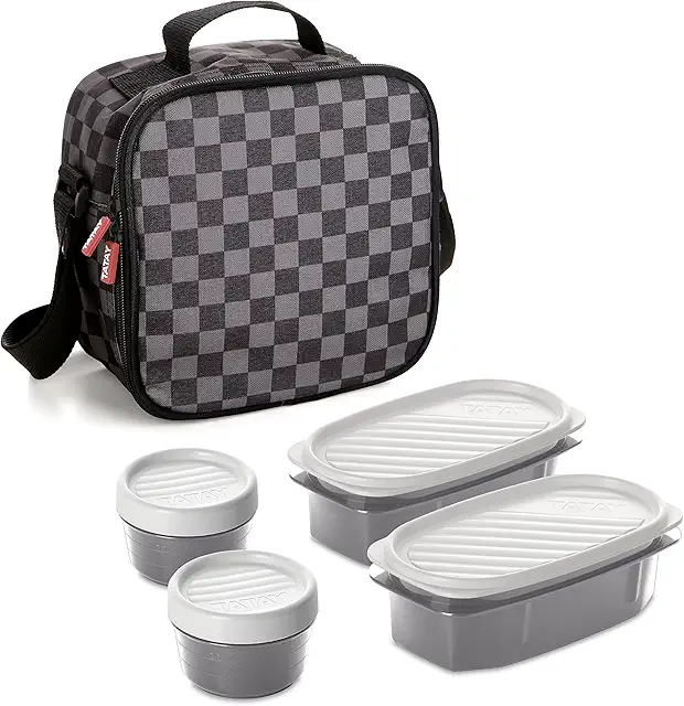 Bolsa Térmica Tatay 3L con 4 Fiambreras - Lancheira Impermeable para Alimentos