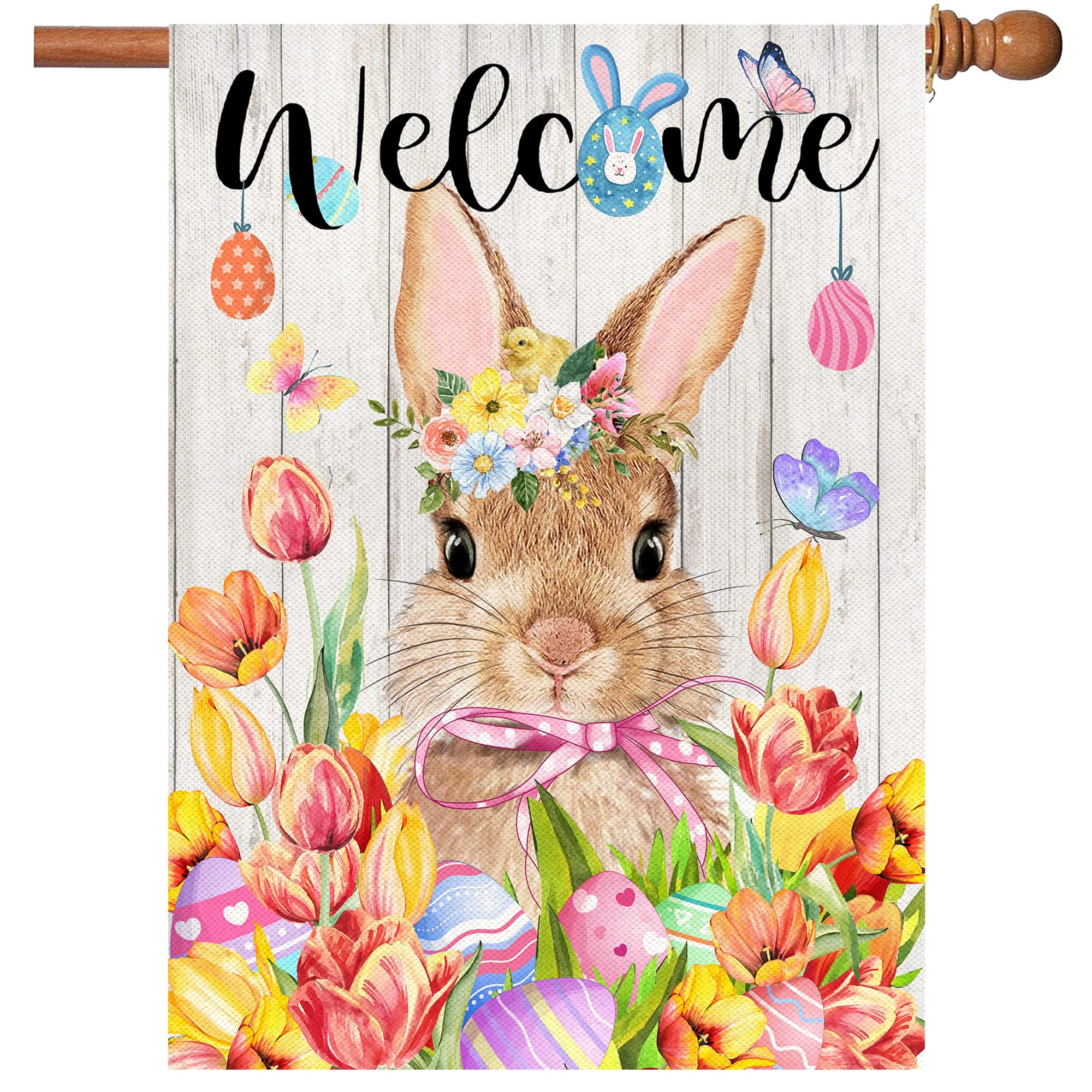 Banner Met Het Konijn Van Pasen Vector Illustratie - Illustration of