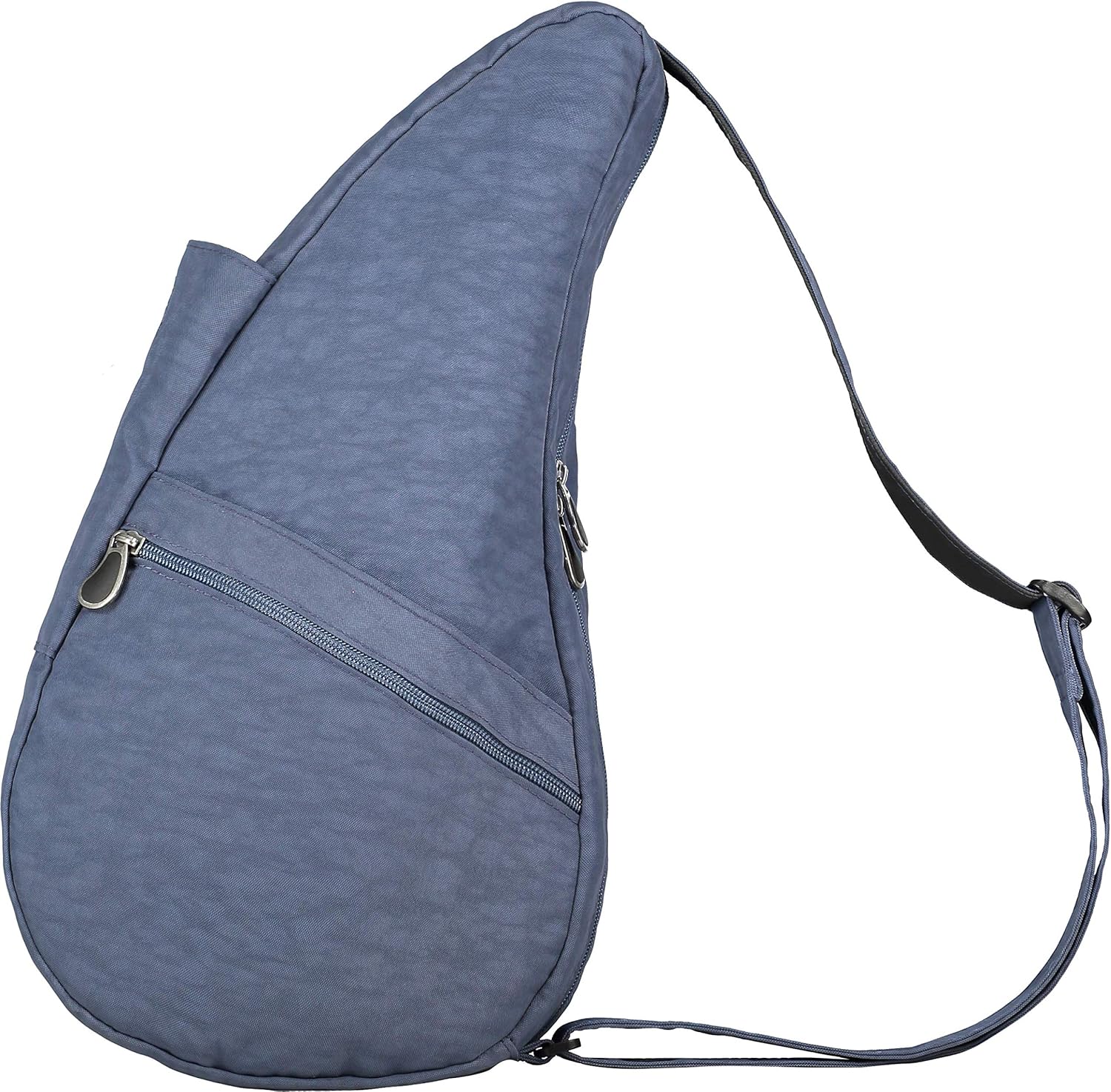 AmeriBag 17" Nylon Ergonomic Crossbody Sling Healthy Back Bag for Everyday Use, Travel & Walking Comfort (Vintage Indigo) - Image 3
