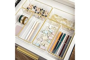 Martha Stewart Kerry Gold-Trimmed Desk Organizers