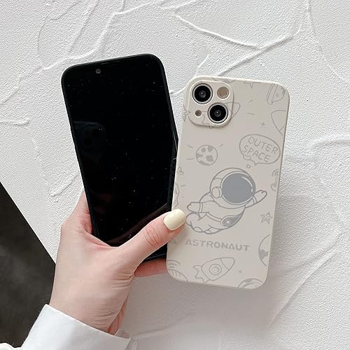 Miniatura 3 de Yonds Queen Funda bonita para iPhone 11, diseño de astronauta de dibujos animados, cohete, luna, espacio, elegante, suave, a prueba de golpes,